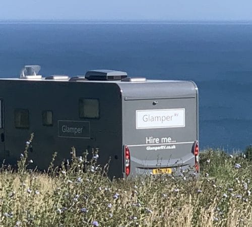 GlamperRV luxury motorhome hire - Pitch with a view