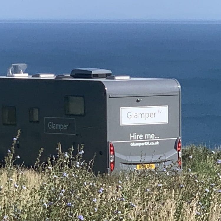 GlamperRV luxury motorhome hire - Pitch with a view