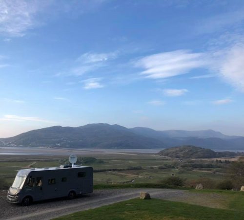 GlamperRV parked at Bwlchgwyn Farm