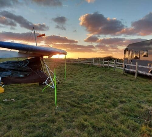 Overnight at an airfield